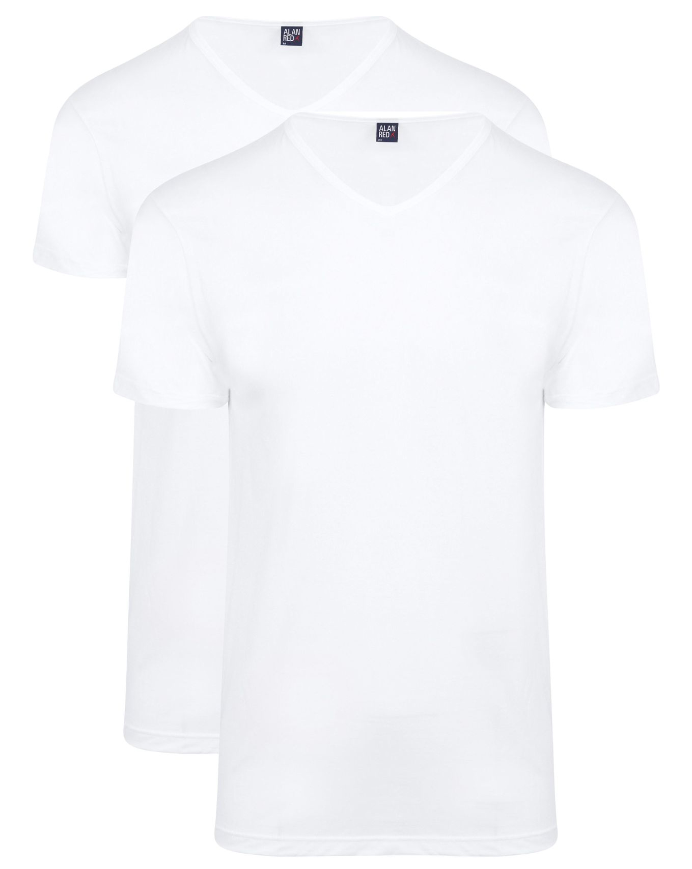 Alan Red T-shirts Vermont V-hals 2-pack wit